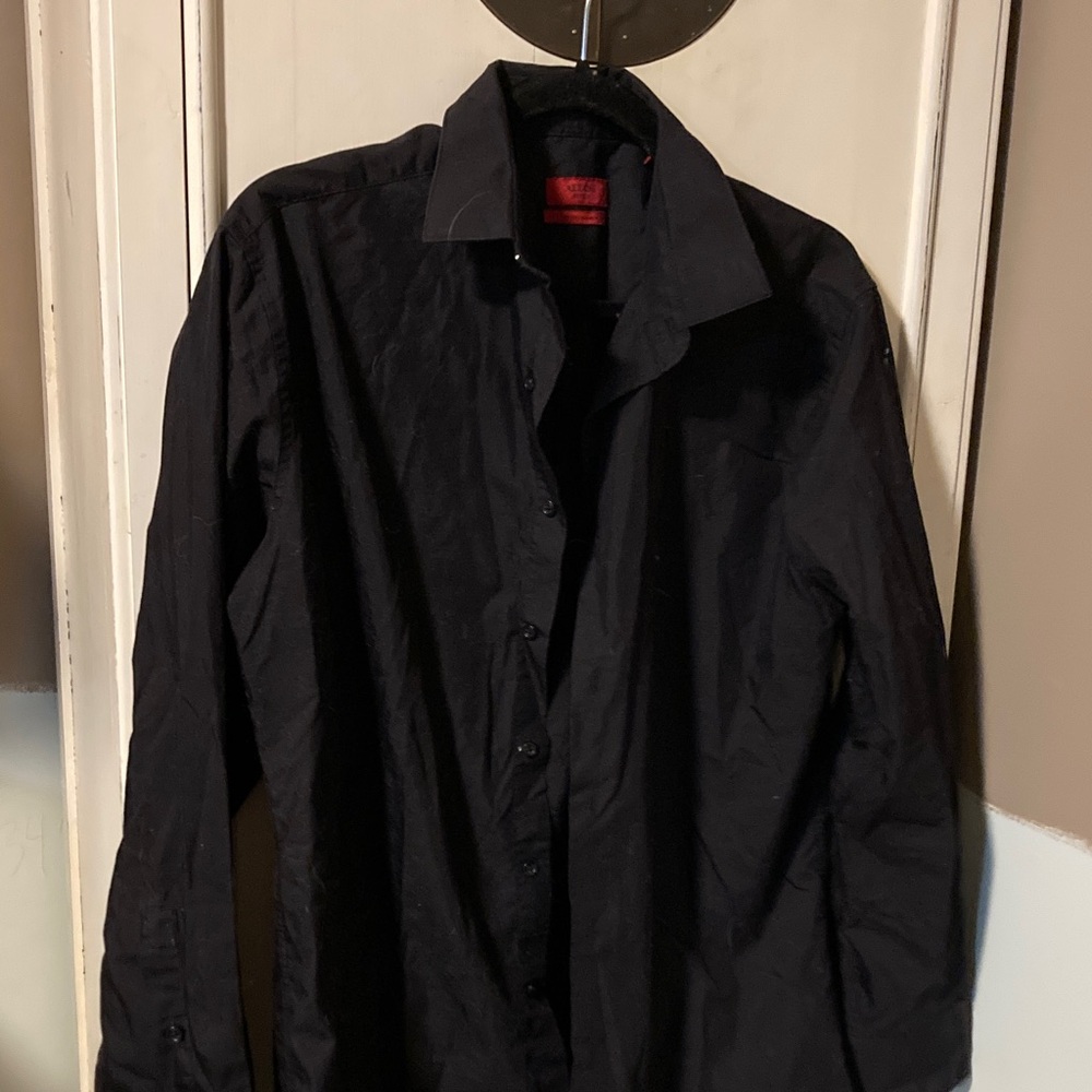 Alfani Black Fitted dress shirt men’s medium 15 1/2, 32-33